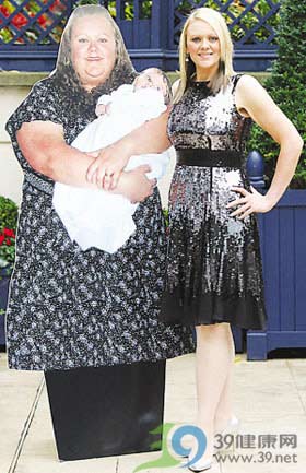 英国肥妈成“年度瘦身女郎” 一年瘦76公斤(图)