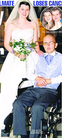 绝症新郎在结婚次日病逝(组图)