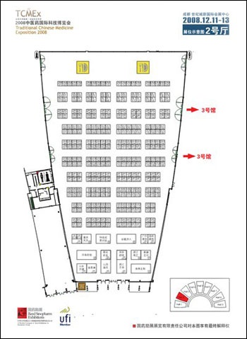 第60届全国药交会展位平面图