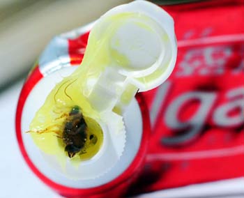 高露洁牙膏挤出虫子