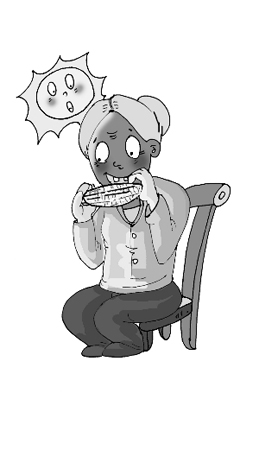 六旬老妇顿顿吃玉米变“黑人”