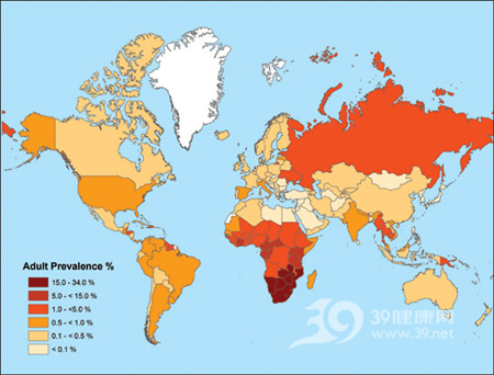 联合国报告：全球约6000万人感染艾滋病病毒
