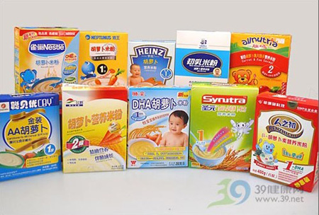 抽检不合格婴幼儿配方米粉 网上热销
