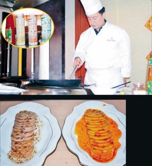 青岛部分餐馆用化学色素调出鲜亮菜肴(图)