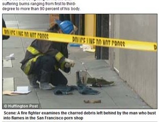 美一男子看A片竟然离奇自燃(图)